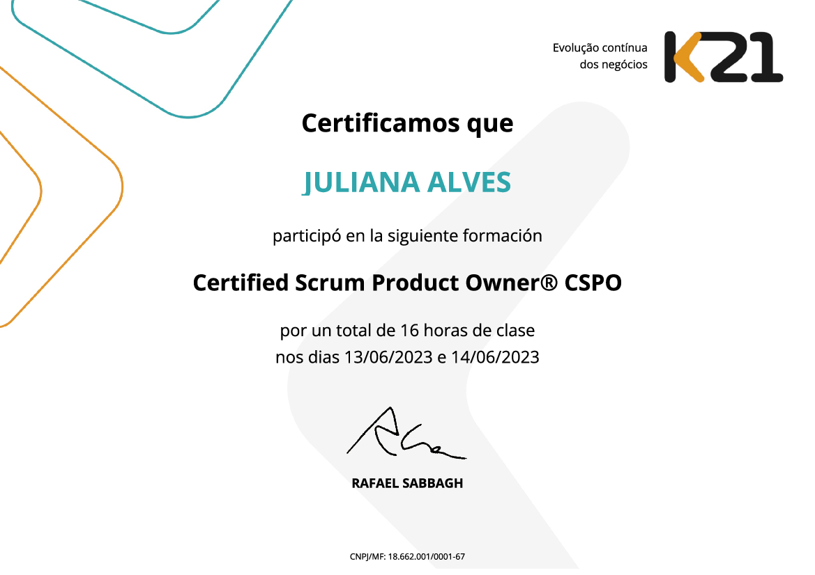 Certificado K21